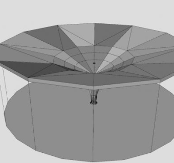 旋转木马棚架设计SU模型下载_sketchup草图大师SKP模型