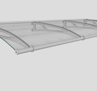 现代玻璃雨棚SU模型下载_sketchup草图大师SKP模型