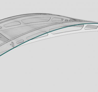 弧形玻璃遮掩雨棚SU模型下载_sketchup草图大师SKP模型