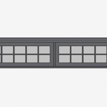 一字长型玻璃窗SU模型下载_sketchup草图大师SKP模型