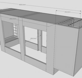 房屋露天棚架SU模型下载_sketchup草图大师SKP模型