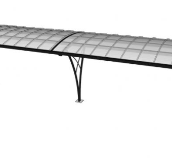 现代廊架雨棚SU模型下载_sketchup草图大师SKP模型