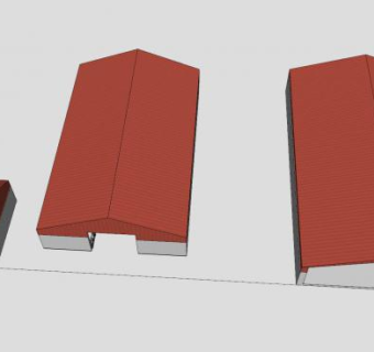 现代化棚屋SU模型下载_sketchup草图大师SKP模型