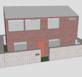 棚顶房屋SU模型下载_sketchup草图大师SKP模型