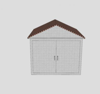 仓库棚屋和房屋廊架SU模型下载_sketchup草图大师SKP模型