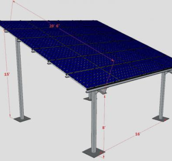 现代钢制雨棚SU模型下载_sketchup草图大师SKP模型