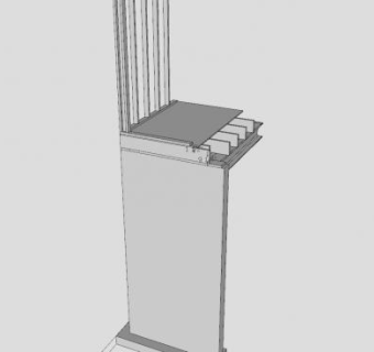 房梁工字钢架SU模型下载_sketchup草图大师SKP模型