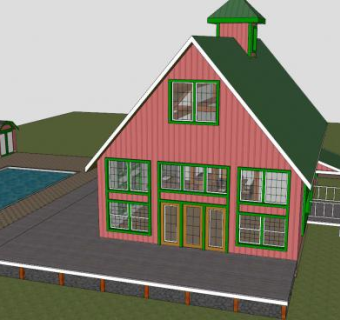房屋地基桁架设计SU模型下载_sketchup草图大师SKP模型