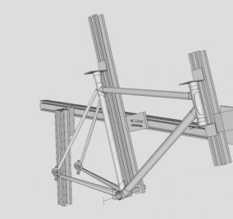 自行车架夹具SU模型下载_sketchup草图大师SKP模型