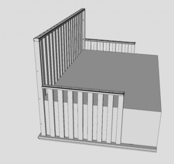 双人床沙发骨架设计SU模型下载_sketchup草图大师SKP模型