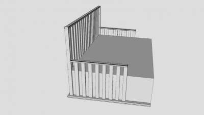 双人床沙发骨架设计SU模型下载_sketchup草图大师SKP模型