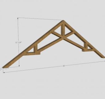 房屋剪型桁架SU模型下载_sketchup草图大师SKP模型