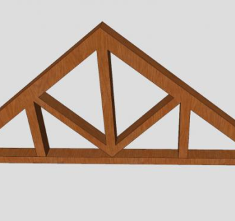 木桁架SU模型下载_sketchup草图大师SKP模型