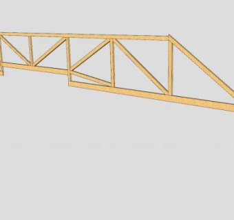 三角形屋顶桁架SU模型下载_sketchup草图大师SKP模型