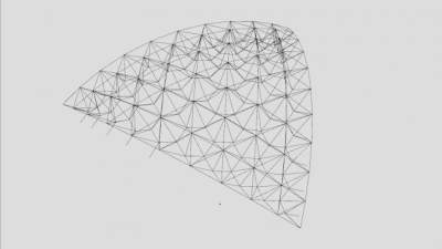 球型屋顶桁架SU模型下载_sketchup草图大师SKP模型