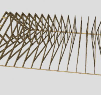 屋顶桁架SU模型下载_sketchup草图大师SKP模型
