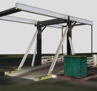 电梯桥吊架SU模型下载_sketchup草图大师SKP模型