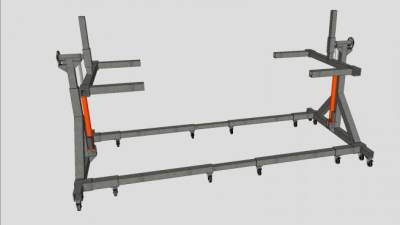 汽车车身底盘车架SU模型下载_sketchup草图大师SKP模型