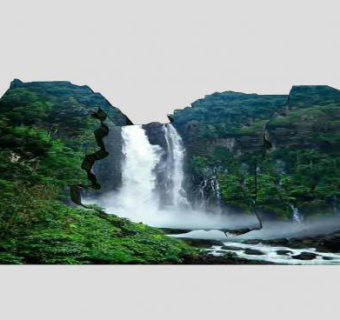 玛利亚克里斯蒂娜瀑布景观SU模型下载_sketchup草图大师SKP模型