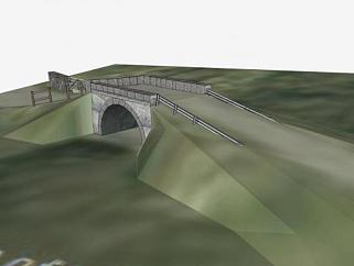 道路拱桥SU模型下载_sketchup草图大师SKP模型