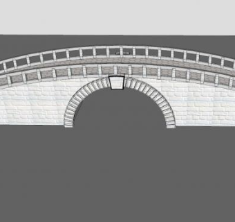 现代石拱桥SU模型下载_sketchup草图大师SKP模型