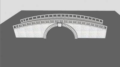 现代石拱桥SU模型下载_sketchup草图大师SKP模型