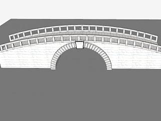 现代石拱桥SU模型下载_sketchup草图大师SKP模型