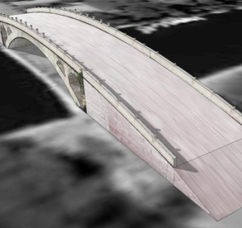 赵州桥石桥SU模型下载_sketchup草图大师SKP模型