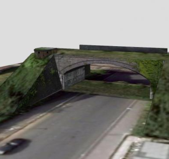 铁路桥石桥SU模型下载_sketchup草图大师SKP模型