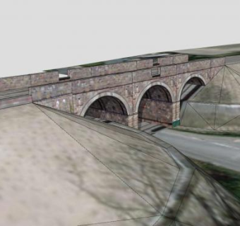 南格洛斯特郡煤坑石南车站路桥SU模型下载_sketchup草图大师SKP模型