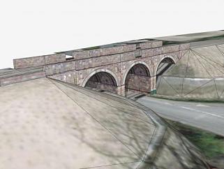 南格洛斯特郡煤坑石南车站路桥SU模型下载_sketchup草图大师SKP模型