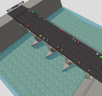 竞赛公路拱桥SU模型下载_sketchup草图大师SKP模型