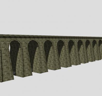 石轨高架桥SU模型下载_sketchup草图大师SKP模型