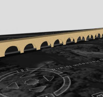 跨海石桥SU模型下载_sketchup草图大师SKP模型