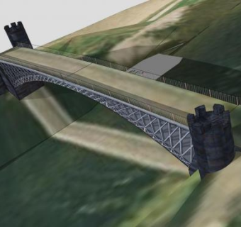 克雷格拉奇桥铸铁拱桥SU模型下载_sketchup草图大师SKP模型