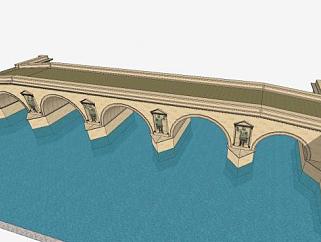 古罗马浮雕桥梁SU模型下载_sketchup草图大师SKP模型