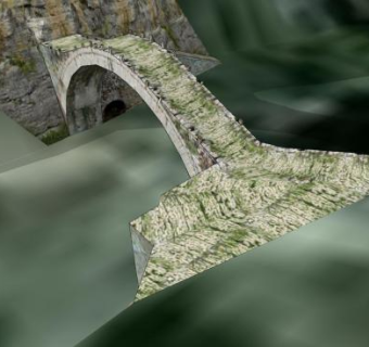 山间石拱架桥SU模型下载_sketchup草图大师SKP模型