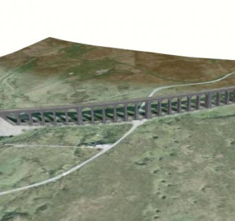 长型高架桥SU模型下载_sketchup草图大师SKP模型