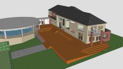 现代大厦建筑SU模型下载_sketchup草图大师SKP模型