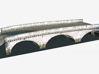 铸石公路拱桥SU模型下载_sketchup草图大师SKP模型