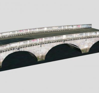 铸石公路拱桥SU模型下载_sketchup草图大师SKP模型