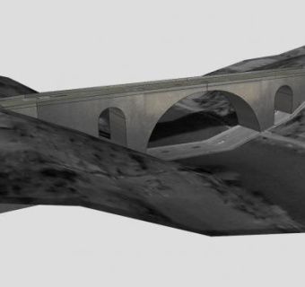 钢筋混凝土高层桥梁SU模型下载_sketchup草图大师SKP模型