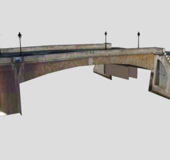 楼梯天桥石拱桥SU模型下载_sketchup草图大师SKP模型