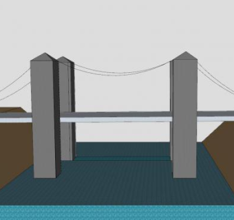 桥梁过道SU模型下载_sketchup草图大师SKP模型
