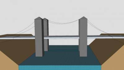 桥梁过道SU模型下载_sketchup草图大师SKP模型