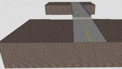 现代高架公路桥SU模型下载_sketchup草图大师SKP模型