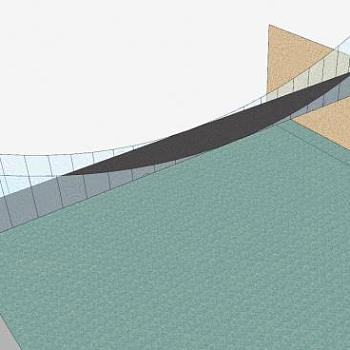 简易现代桥梁SU模型下载_sketchup草图大师SKP模型