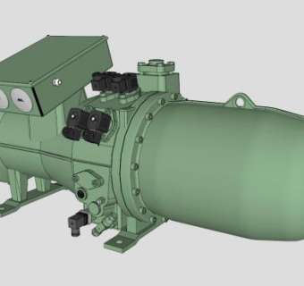制冷压缩机的SU模型_su模型下载 草图大师模型_SKP模型