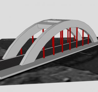 公路架桥SU模型下载_sketchup草图大师SKP模型