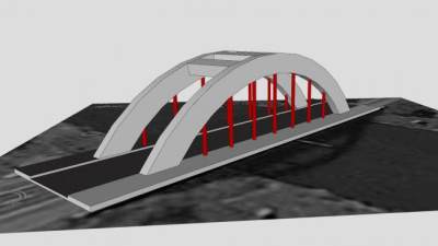 公路架桥SU模型下载_sketchup草图大师SKP模型